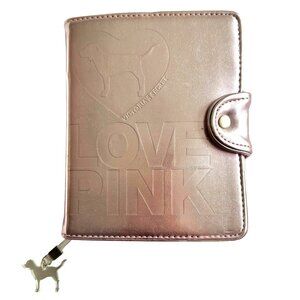 VINTAGE & RARE Y2K  PINK VICTORIA'S SECRET Metallic Notebook w.Silver Lined
